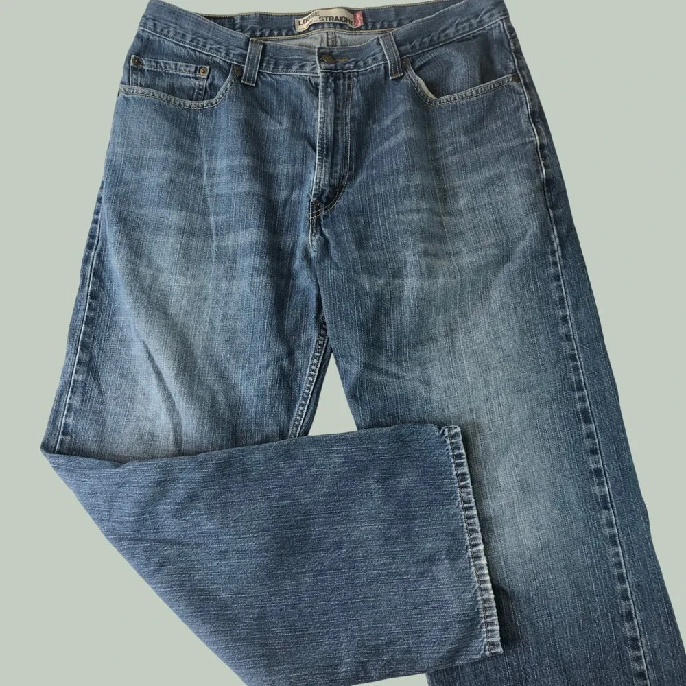 Levis 569 Jeans Men 36x32 (36x31 Fits) Whiskering Y2K Baggy Loose Relaxed Skater